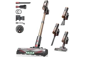 Proscenic P11 Ultra Cordless Vacuum Cleaner, 500W/45Kpa 45Min Self-Standing Hoover Cordless Powerful, Stick Vacuum with Wall Mount, Anti-Tangled Rechargeable Lightweight for All Floor Carpets Pet Hair
