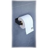 ALFAMS Modern Metal Tuvalet Kağıtlık &ndash; &Ccedil;elik Duvar Tipi WC Pe&ccedil;ete Askısı, Modern Minimal Banyo Aksesuarı - Siyah