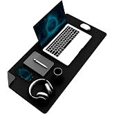 Klasse &Ccedil;ift Renk Dikişli PU Deri Masa Matı 80x40 Cm Mousepad, Su Ge&ccedil;irmez Masa S&uuml;meni, &Ccedil;ift Taraflı Kullanım, Diz&uuml;st&uuml; Bilgisa