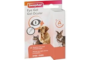 Beaphar - Eye Gel - For Cats, Dogs, Rabbits, Guinea Pigs, and Small Animals - Cleans, Soothes, & Relieves Dry Eyes - Added Vitamin A To Help Protect & Repair Eyes - 5ml