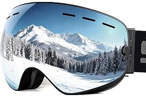 SPOSUNE Ski Goggles Skiing Goggles Over Glasses with Anti-Fog Spherical Dual Interchangable Lens,100% UV400 Protection Snow Snowboard Goggles for Men Women Youth,Helmet Compatible,Anti Glare,Impact Resistant,Windproof