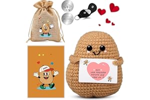 SZHHRXI Muñeca de Patata con Energía Positiva en Español | Con Amuletos de la Suerte y tarjeta | Regalos Originals y Divertido para Familiares Colega Amigos Parejas Niños | Muñeco Motivadora (Divertido)