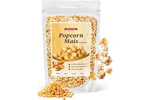 Feinwälder® 1kg Popcorn-Mais Mushroom Variante - Frisches Popcorn, Glutenfrei & Vegan Ideal für Heimkino, Snacks & Events Popcornmais Geschmacksneutral ohne Zusätze Puffmaiskörner für Popcornmaschine