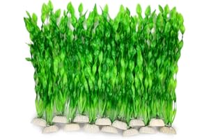 ‎BEGONDIS BEGONDIS Aquarium-Dekoration, 14 Stück künstliche grüne Wasserpflanzen Seetang aus Kunststoff, für alle Fische und Haustiere