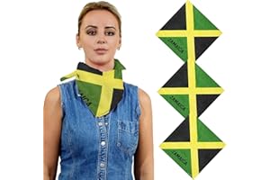 Basic Sense Jamaica Flag Bandana, Cotton Carnival Biker Bandanna, Headwear