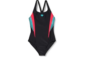 arena Feel Threefold V Back R Maillot de Bain Une Pièce Femme, Maillot de Bain Elastique Séchage Rapide en Tissu arena MaxFit Eco avec Résistance Maximale au Chlore et au Sel, Protection UV UPF 50+