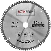 Saxton TCT19080T20B TCT Circular Saw Blade 190mm x 20mm Hole x 80T for Bosch Makita Dewalt