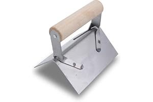 Llana de esquina exterior Marshalltown con radio angular, de acero, para esquinas en hormigón y escaleras, dimensión: 127x64 mm