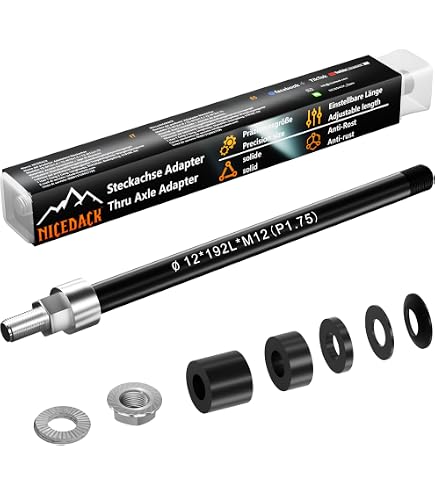 Adaptateur D'Axe Enfichable M12 – 160-178mm – Alliage Alu – Pour Remorque, VTT, Vélo Route – Pas 1,5 Et 1,75