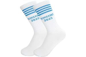 YANSYUN Einschulung Socken, Schulkind Socken Junge Mädchen, Schulanfang Kindersocken, Mädchen Jungen Geschenk Schultüte Füllung Geschenk Schulanfang Geschenk, Tennissocken, Sportliche Freizeitsocken