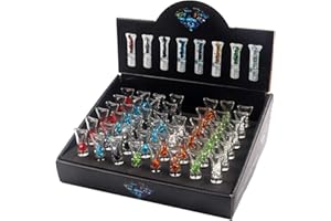 GLATTOL H-ENY 10 Pz Diamond Glass Sigarettes Punte Filtranti - Punti Riutilizzabili in Vetro Rolling Filter - Easy Clean - Colore Casuale