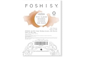 FOSHISY A4 PVC Clear Binding Covers, 240 Micron, Pack of 100