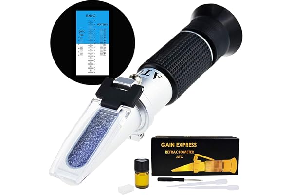 Réfractomètre au miel tri-échelle 3 en 1 Brix/Humidimètre/Testeur Mètre ATC