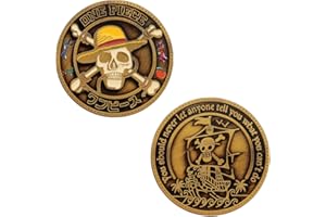 FANATTIK Pièce de monnaie de collection One Piece Limited Edition | Sous licence officielle, numérotée individuellement, design Going Merry & Jolly Roger avec citation Luffy, prête pour les fans et les