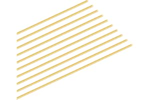 iMeistek Tige en laiton de 1,5mm, longueur 350mm,tige ronde en métal droite en laiton pour modèles RC, bricolage (10PCS)