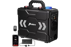 ‎HCALORY Toolbox 2S 8kW Tragbare Diesel Luftheizung, 220-240V AC & 12/24V DC Diesel Standheizung mit Bluetooth APP & EU Adapter, 6 l Kraftstofftank, Automatischer Start/Stop, Adaptiver Plateau-Modus,2025