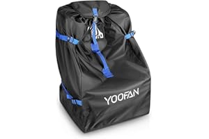 Sac De Voyage YOOFAN avec Bretelles pour Poussettes, Siège Enfant De Voiture, Fauteuils Roulant. Résistant À L’Eau. Parfait pour Le Stockage Ou Prendre L’Avion (Noir)