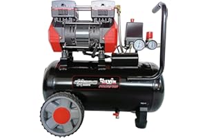 CEVIK PRO - CA-PRO27XS - Compresor Aire Silencioso - 72 dB - 24 litros - 2HP - Máx 8 Bar - 230 l/min - Sin Aceite - Dos Salidas de Aire - Compacto y Portátil - Compresor de Pintura y Neumática