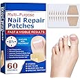 60pcs Fungal Nail Treatment Nail Repair Patches Toe Nail Treatment Extra Strong Nail Repair Treatment Nail Fungus Repair Patches for Restores Damaged Nails 8 Hours Nail Repair Treatment