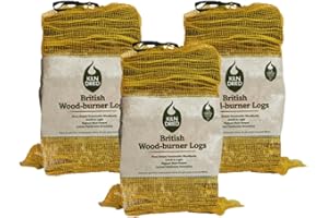GREEN OLIVE FIREWOOD COMPANY Kiln Dried British Logs 60L for Wood Burners, Camping Fire Pit, and Stoves - Low Moisture, Long-Lasting, High Heat - Sustainably Sourced UK Firewood for Fire Pit