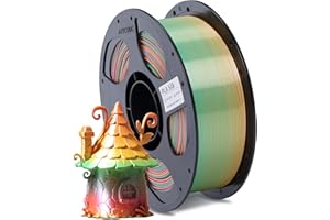 ‎ANYCUBIC ANYCUBIC Silk Rainbow PLA Filament, Seide Filament 1,75mm, Kontrollierbarer Glanz 3D Drucker Filament, Seidentexturen Prächtige Farbe 1KG Silk Regenbogen