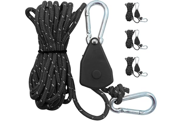 YuYueWeiXiao 4 stycken 4 mm justerbara repspännen, 4 meter lina med rep, justerbar spännhållare, solskydd segel reflekterande lina