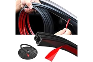 VBGURR 32.8Ft Car Door Seal Waterproof Strip Self-Adhesive Thickened Rubber Sealing Strip Car Door Draught Excluder Strip Soundproof Seal Strip for Most Car, Truck (10M)
