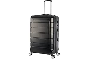 Cahoon - Hartschalen-Koffer Trolley Handgepäck Reisekoffer Kofferset 4 Rollen M-L-XL-Set 201 (schwarz, Großer Koffer)