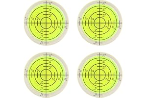 Nivofu 4stk Libelle, Wasserwaage, 32mm Durchmesser Wasserwaage Klein, Libelle Wasserwaage Mini, Libelle Wasserwaage Kleben, Wasserwaage Wohnmobil, Mini Bubble Spirit Level für Kamera Camping Wohnwagen