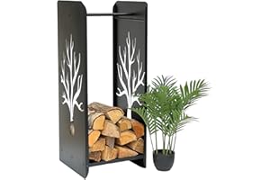 Cheminée Étagère en bois 10-1470 Cheminée Support en bois 100 cm à bois pour cheminée