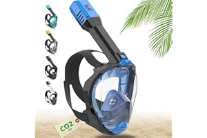 Khroom Masque de Plongée Intégral Seaview Pro | Notre Meilleur Masque de Snorkeling pour Adultes | sans Risque de CO2 | Vision Cristalline, Respiration Facile, Facile à Utiliser