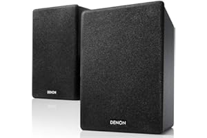 DENON SCN10BKEM Diffusori HiFi per Ascolto Stereo e Audio TV, 2 x 65W, Compatibili con Ricevitori e Amplificatori, Design Elegante, Nero