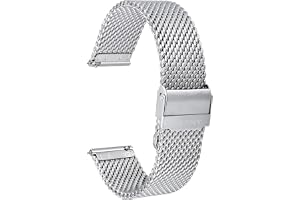 BERNY Mesh Klockband Quick Release Klockrem Milanese Rostfritt Stål Mesh Armband Band för Byte, Enkel storlek Klocklås