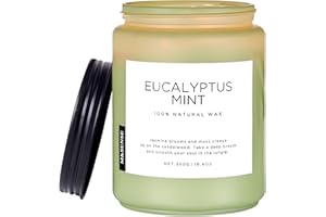 M&SENSE candele profumate eucalipto e alla menta candle, candela di Natale di San Valentino regalo, idee regalo donnaper fetto per il rilassante meditazione, yoga, SPA, Fino a 110 Ore