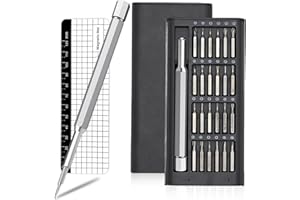 ZUOQIANG Kit Tournevis de Précision, 25 en 1 Mini Tournevis, Tournevis Precision, Tournevis Multifonction, Petit Tournevis Convient pour Réparation Téléphones Portables Montres Lunettes Ordinateurs