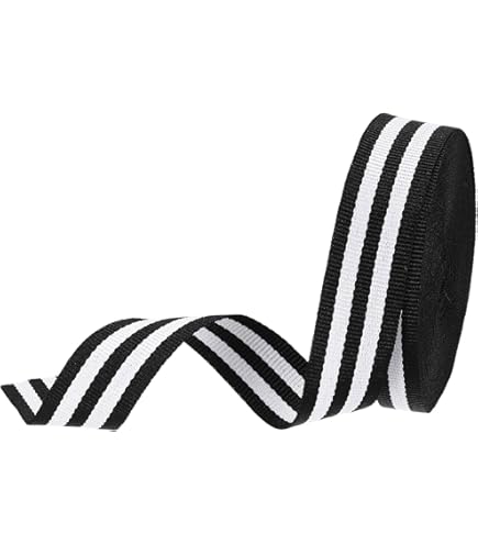 3 Inch Wide Grosgrain Ribbon - 5 Yard Spool Black Craft Ribbon Made In USA