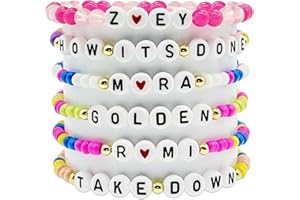 AURTHOS K Pops Girls Bracelets 6Pcs Demon Inspired Bracelets Set Stretch Singer Hunters Friendship Bracelets Cosplay Merch for Fans Christmas Grifts Birthday