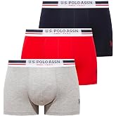 U.S. Polo Assn. 80651 200 Lacivert - Kırmızı - Gri Melanj 3 l&uuml; Boxer