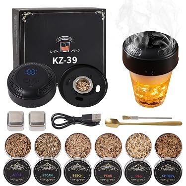 Elektrisches Whiskey Smoker Kit Mit 6 Holzspänen Wiederaufladbares