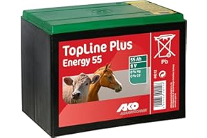 ESTO Batteria a Secco 9V Zinco Carbonio 55Ah 90Ah 130Ah, per Elettrificatori da Recinzione elettrica, Rete Elettrificata, Recinto Pascolo, Pila Salina Batteria 55 AH