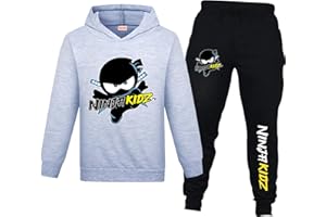 Banxidi Ninja Kidz Boys Tracksuit Hoodies Kids Sweatshirt Long Sleeve for 2-piece Sets Sportswear Clothing 2-13Years