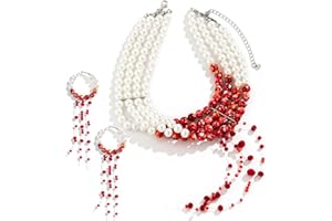 LaVenty Bloody - Collana gotica per Halloween, con vampiro, costume da vampiro