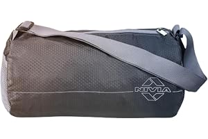 NIVIA Basic Duffle Polyester Bag/Gym Bags/Adjustable Shoulder Bag for Men/Duffle Gym Bags for Men (Grey)
