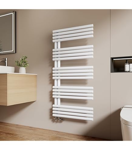 Scaldasalviette EMKE A Water - Termoarredo Moderno Per Bagno, Nero, 1041x500 Mm, 529W