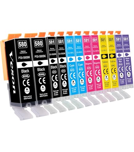 Cartouche D'Encre Jaune 12ml Compatible Canon CLI-581 XXL Y - Marque Vhbw - Neuf
