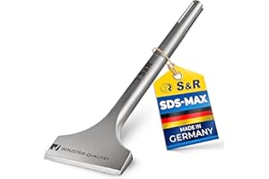 S&R Burin Large à Carreaux SDS-MAX 300x80 mm Qualité Industrielle. Made in Germany.