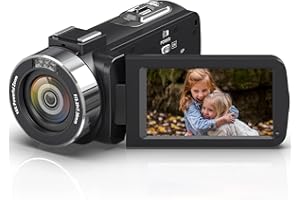 ACTIVERGE Caméra vidéo 4K 48MP Caméscope Webcam Caméra à écran Tactile
