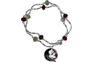 Siskiyou Sports NCAA unisex-adult Crystal Bead Bracelet