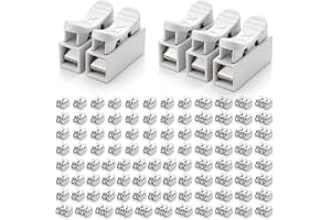 QWORK® 100 stycken anslutningsklämmor, CH2 CH3, snabbkontakt, kabelklämmor, kabelanslutningsklämma (60 x CH2 och 40 x CH3)