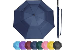 ZOMAKE Regenschirm Sturmfest Groß,Golf Umbrella M/L/XL/XXL Stockschirm mit Auf-Zu-Automatik für Herren Damen - Übergroß Doppelt Überdachung Stockschirm Mit Tragegurt Für Herren